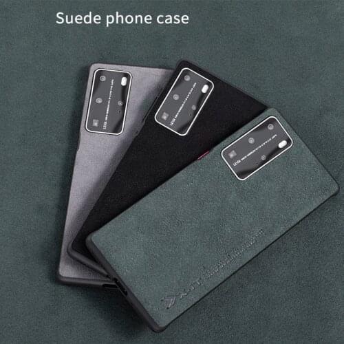 Solid Color Suede Phone Case For Huawei P30 P40 P20 Mate 30 Lite 20 10 Honor 9X 10 20 30 Pro Plus Nova 5T Warm Plush Fabric