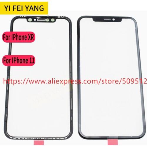 2/5pcs 3in1 Cold Press LCD Front Outer Glass with frame +OCA film for iPhone XR 11 Screen Touch Broken Replacement free shippini