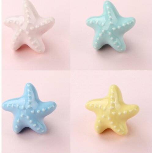 Childrens Room Wardrobe Handle Cartoon Cute Cabinet Wardrobe Door Furniture Drawer Bookcase Single-hole Ceramic Small Knobs