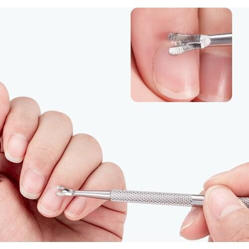 Nail Remover Gel Polish Remover Culticle Pusher Stainless Steel Stick Rod Cleaner Nail UV Gel Lak Remover Dead Skin Dual-ended