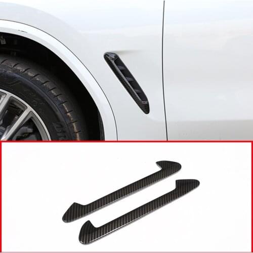 2 pcs Carbon Fiber Style ABS Plastic For BMW X3 G01 2018 Year Car-styling ABS Chrome Side Air Fender Vent Trim Car Accessories