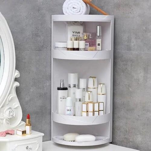 Bathroom 360 Degree Rotating Triangle Shelf Kitchen Toilet Shelf Corner Shelf Bathroom Multi Layer Storage Rack WJ111850
