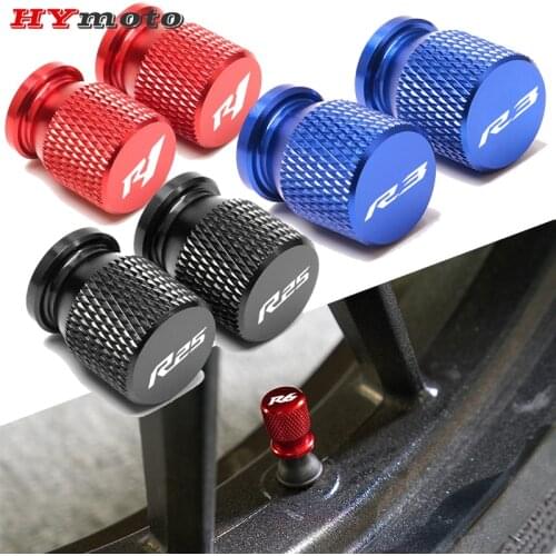 Universal For YAMAHA YZF R1 R3 R6 R25 YZFR1 YZFR3 YZFR6 YZF25 Newest Motorcycle CNC Accessories Wheel Tire Valve Stem Caps Cover