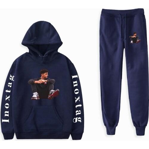 WAWNI Inoxtag Hoodies Sweatshirts Two Piece Suit Cotton Popular Harajuku Pullover Pants Hip Hop Wtreetwear Suit 2021 New Sets