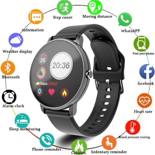 Female Smart Watch Round Display Swim Sport Watch Bluetooth-compatible Call Activity Tracker Heart Rate Monitor For Apple