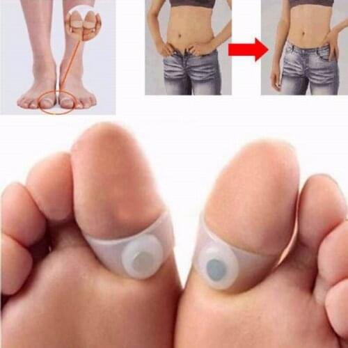 1Pair Unisex Health Care Tool Massage Rings Silicone Slimming Foot Toe Ring For Women