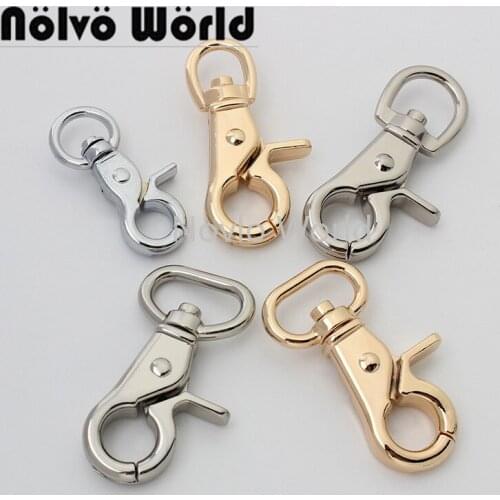 50 pieces 5 size 6 colors 11-12-15-20-21mm chrome color snap hook for woman shoulderbag metal clips chains purse parts
