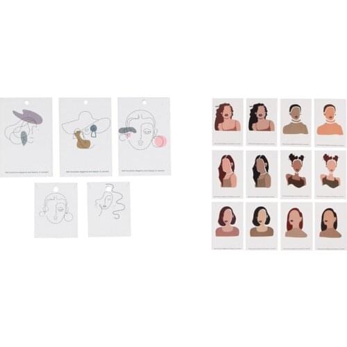 Mix Patterns 6X9cm 100Pcs Fashion Women Jewelry Display Card & 100Pcs Elegant Women Pattern Earring Display Card