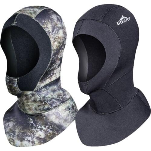 3mm Neoprene Diving Hood Shoulder Snorkeling Equipment Hat Cap Winter Swim Warm Wetsuit Spearfishing