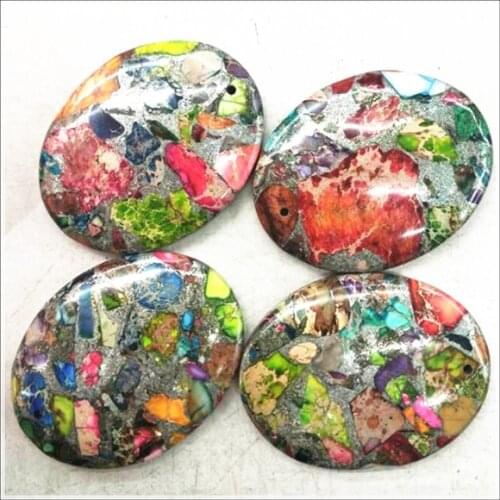 3pcs nature imperial jasperr stone pendants semi precious stone for necklace pendants natural pendants free shipping jewelry ova