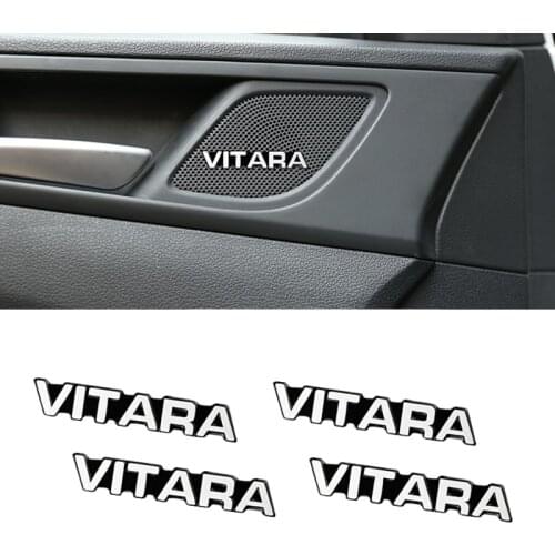 4pcs car audio decorate 3D Aluminum Badge Emblem Sticker For Suzuki Vitara 2015 2016 2017 2018 2019 Car Styling