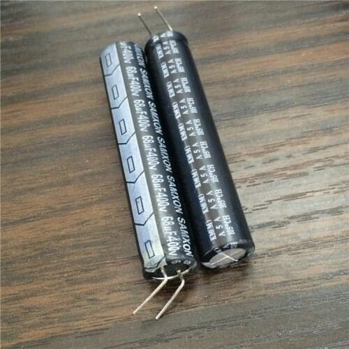 5pcs 68uF 400V SAMXON KM Series 10x50mm Pen-cap 400V68uF For LCD/TV Aluminum Electrolytic capacitor