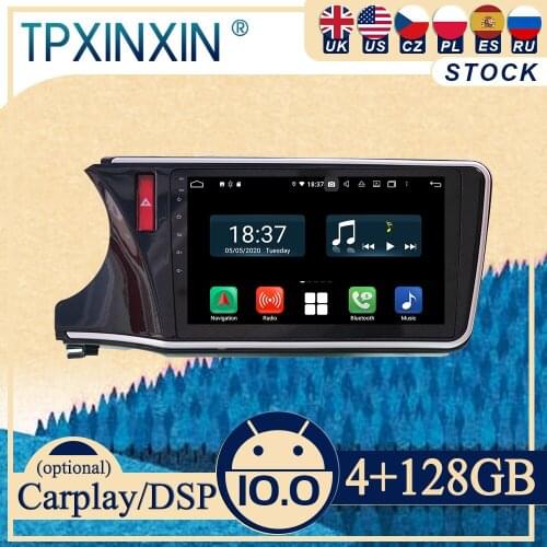 PX6 For Honda City Left Hand 2014-2020 Android10 Carplay Radio Player Car GPS Navigation Head Unit Car Stereo WIFI DSP BT