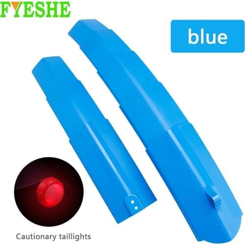 MTB Mudguard Bike Front Rear Telescopic Bike Fender Bicycle Fender Wing Mudguard With Warn Taillight Bike Parts