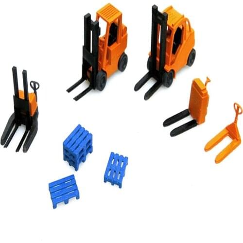 HO 1/87 Mixer Concrete Cement Trailer Train Model Scene Decoration