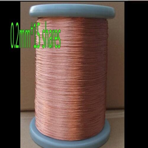 Cltgxdd 0.2X15 shares beam light strands twisted copper Litz wire Stranded round copper wire sold by the meter