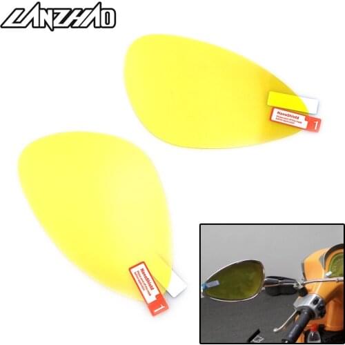 For Piaggio Vespa Sprint 50 125 150 Original Side Rear View Mirrors TPU Rainproof Anti Fog Scratch Protector Film Clear