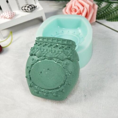 QT0257 PRZY Silicone Mold Jam Soap Molds 2D Strawberry Jam Bottle Molds Soap Making Clay Resin Candle Moulds Silicone Rubber