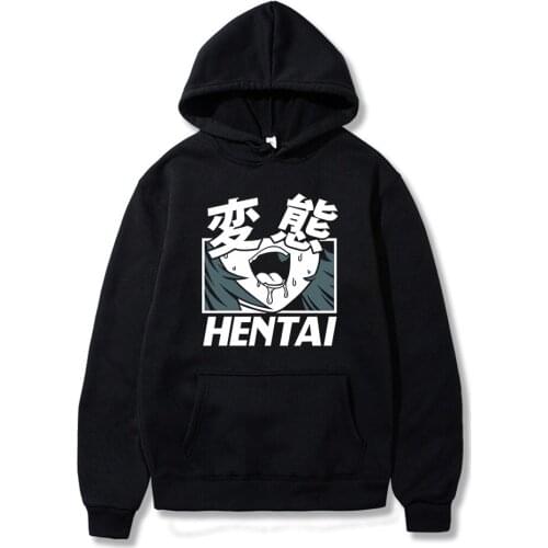 2021 New Arrival Anime Kawaii Hoodie HENTAI Face Print Unisex Sweatshirt High Quality Cotton Clothes Harajuku Hoodies