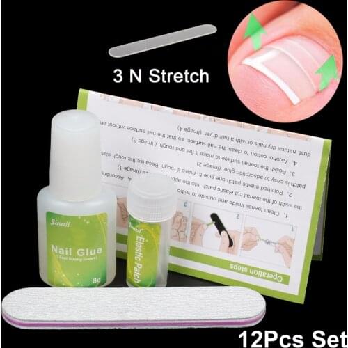 12/24/36 pc Ingrown Toenail Ingrown Toenail Pedicure Tool Straightening Clip Curved BS Brace With Glue Kit for Toenails Toe nail