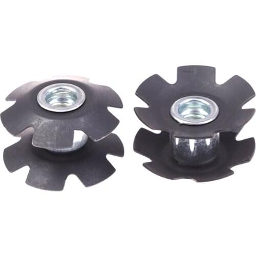 2PCS Bicycle Front Fork Mount Core Fastening Bolts Star Nuts for 1-1/8" 28.6mm