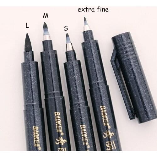 1-Piece Brush Calligraphy Pens Ink Refillable Art Marker for Writing Sketching Outlining Office School Supplies Stationery