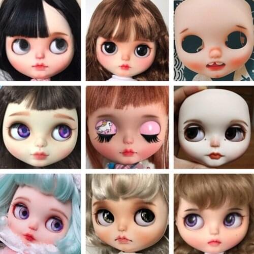 Fashion Doll Face Plate Faceplate Backplate with Screws Kit for DIY 12" Doll M89C