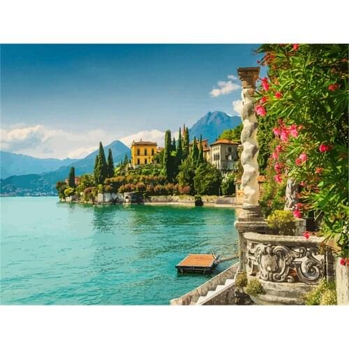 Landscape DIY Cross Stitch Embroidery 11CT Kits Needlework Craft Set Printed Canvas Cotton Thread Home Decoration Wholesale