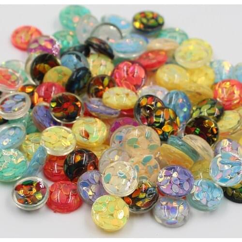 New Fashion 30pcs 12mm Mixed Colors Leaf Style Flat Back Resin Cabochons For Bracelet Earrings Patch Accessories