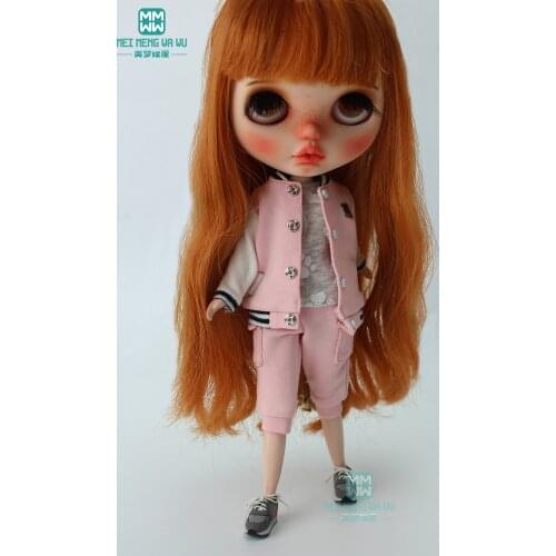 1PCS Blyth Doll Clothes fashion jacket, casual pocket pants for Blyth , Azone, 1/6 doll accessories