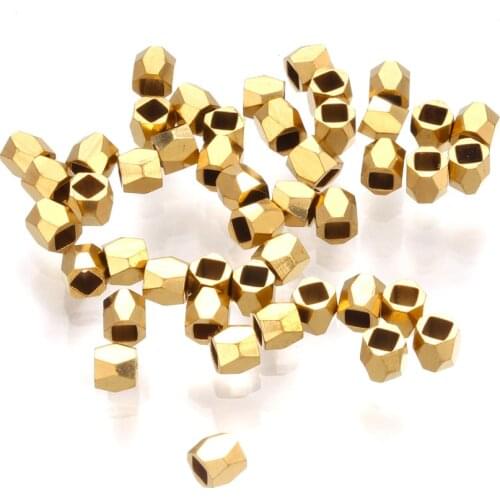 Wholesale 50 pcs faceted Rectangle Spacer bead diy bracelet for jewelry making design findings handmade accessories necklace
