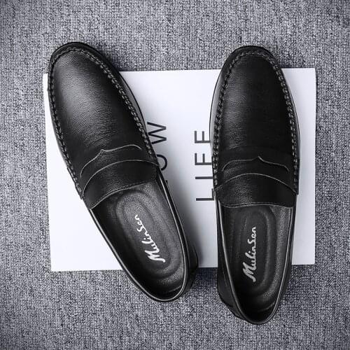 Flat male mens casuales hombre de leisure cuero breathable casual informales fashion for leather hot causal spring black Mens