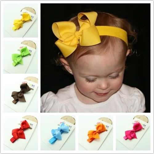 Baby girl headband Infant hair accessories cloth band newborn tiara headwrap Gift Toddlers ribbon Headwear bows