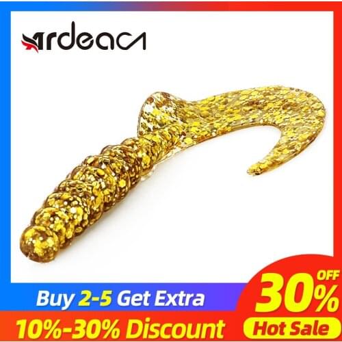 Ardea Soft Lures 52mm1.2g Silicone Bait Swimbait Wobblers Artificial simulationCurly Worm tail Baitfishing Fishing Tackle