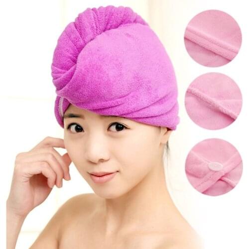 Newest RAPID DRYING HAIR TOWEL Thick Absorbent Shower Cap Womens Girls Ladys Towel Quick Dry Hair Hat Cap Turban Head Wrap