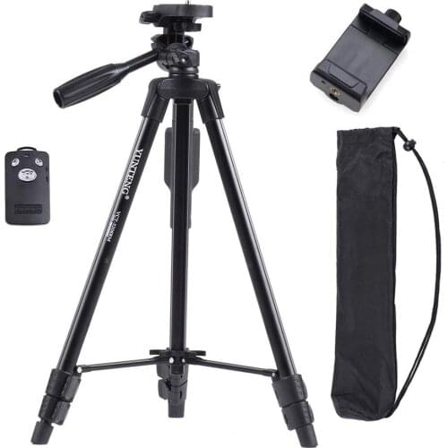 Yunteng 5208 Camera Tripod Self-portrait Monopod Tripod Bluetooth Remote Control Selfie Phone Clip