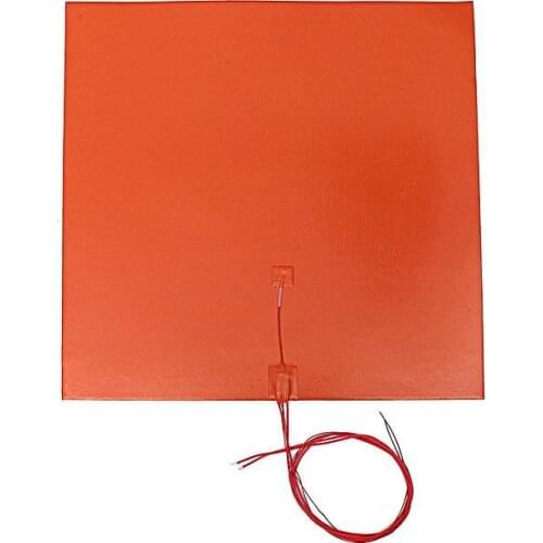 220v 300w 500w 310x310mm with 4 holes Silicone Heating Pad With 3M Adhesive Back for 3D Printer