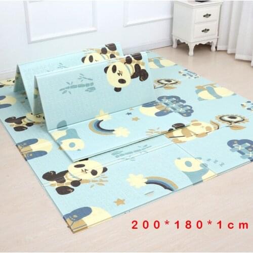200*180cm Foldable Cartoon Baby Play Mat Xpe Puzzle Childrens Mat Baby Climbing Pad Kids Rug Baby Games Mats
