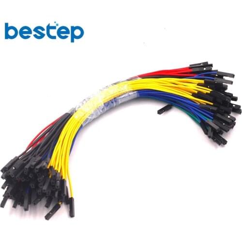 100pcs 5 color 20cm 1p to 1p Female to Female Jumper Wire Dupont Cable