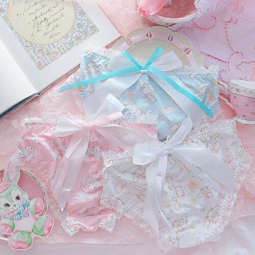 3 Pieces Ice Silk Temptation Girl Panties Feminine Transparent Cotton Briefs Lace Charming Thin Underwear Wholesale Lots Bulk