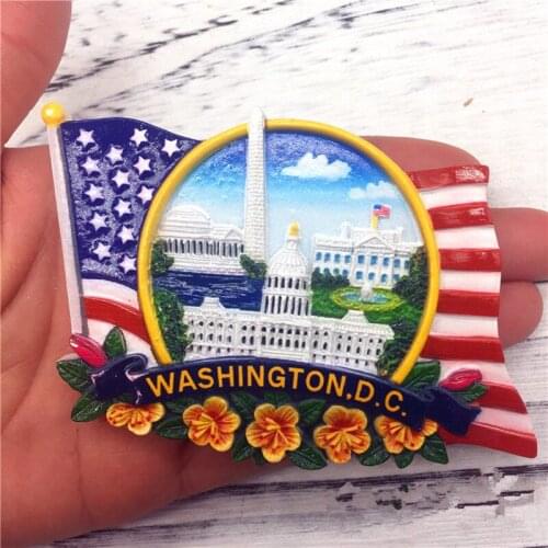 Washington D.C. Souvenir Fridge Magnet High Quality Handmade USA Decorative Magnetic Refrigerator Stickers Home Decor