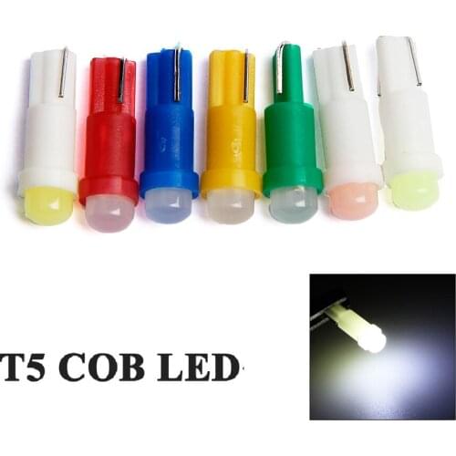 YSY 500pcs T5 1 led smd Ceramic Dashboard Gauge Instrument Ceramic Car Light Lamp 73 74 79 85 86 COB LED Bulb DC12V