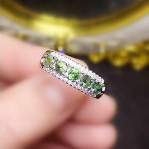 Per jewelry Natural real sapphire ring Free shipping 0.15ct*5pcs gemstone 925 sterling silver Fine jewelry T2041518