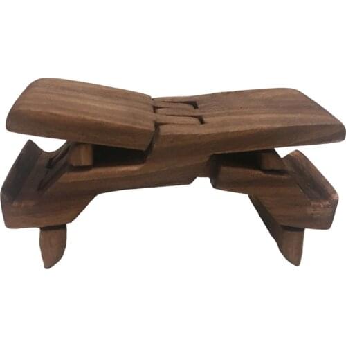 1*Mini Wooden Folding Stool Simulated Handmade Wooden Chair Ornament Resin Craft Garden Miniature Home Garden Decoration 10100D