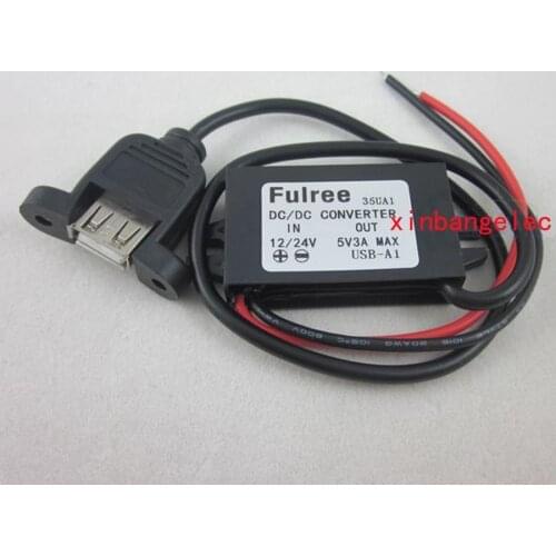 10Pcs CAR DC 12V 24V to USB 5V Screw Mounting Converter Step down Iphone IPAD Charger