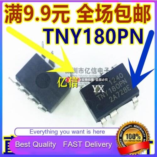 10Pcs/Lot New Original TNY180PN TNY180P Power ManagementChip DIRECT PLUG DIP-7 FEET