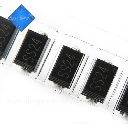 100pcs/lot SCHOTTKY DIODE SS24 2A 40V SMA SR240 DO-214AC SMD In Stock