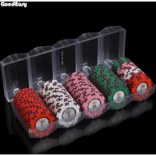 100pcs Three-color Entertainment Texas Hold'em Clay with Iron Poker Chips Sets Upscale Set 16.5g Color Cheap Chips