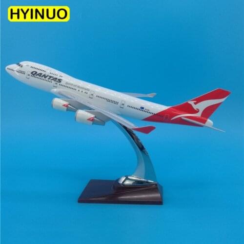 32CM Australia Kangaroo 1/250 Boeing B747model QANTAS airline with alloy base resin aircraft plane collectible model collection