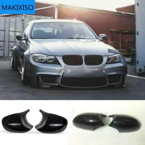 2xMirror Cover E90 Car Side Door Rearview Side Mirror Cover Cap For BMW E90 E91 2008-2011 E92 E93 2010-2013